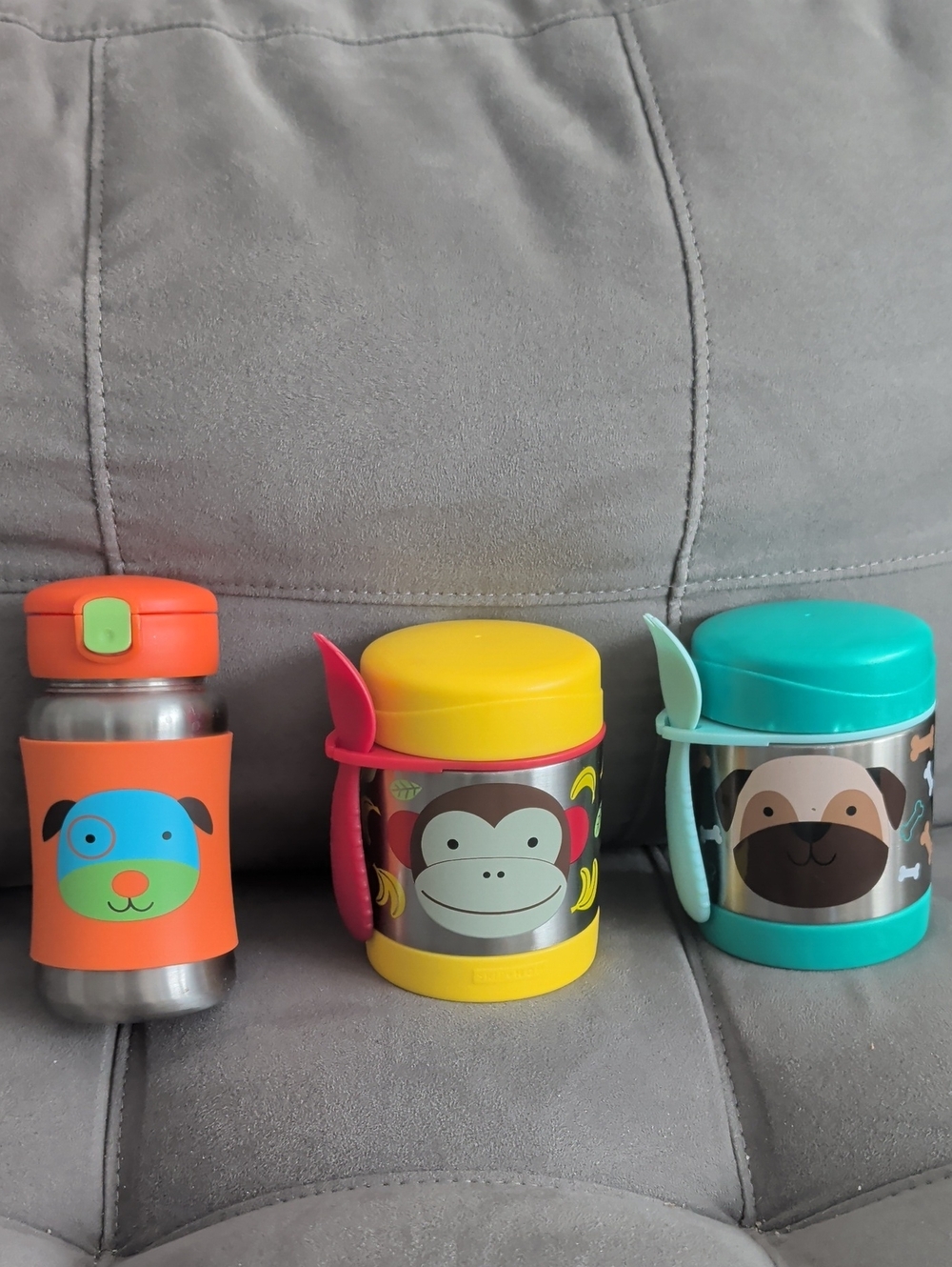 Skip Hop Stainless Steel Food Containers And Water Bottle - Used